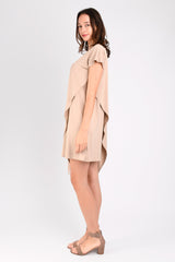 Sienna Asymmetrical Dress (Cocoa) - L
