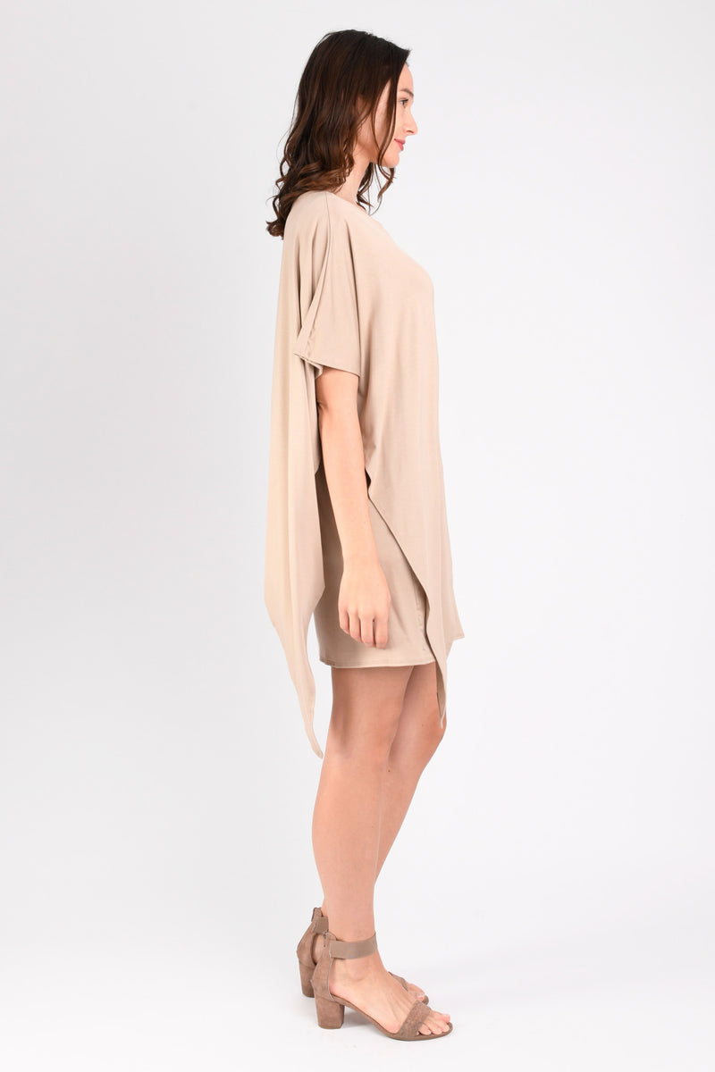Sienna Asymmetrical Dress (Cocoa) - M
