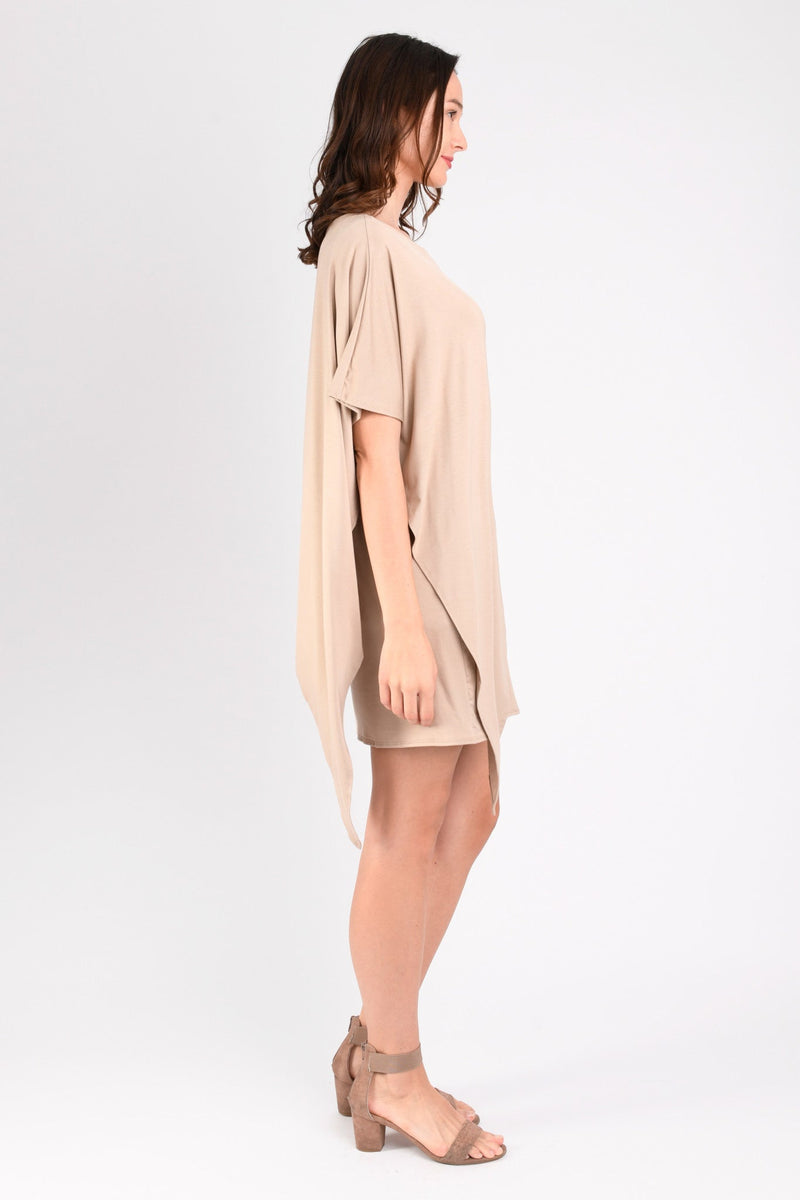 Sienna Asymmetrical Dress (Cocoa) - L