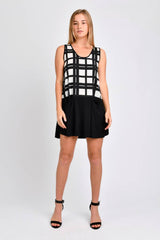 Kate Tennis Dress (Grid Print) - M/L
