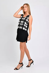 Kate Tennis Dress (Grid Print) - L