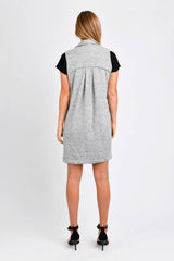 Ann Long Vest (Lt Grey Sweater Knit) - S