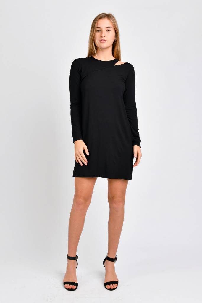 Eve Long Sleeve Dress (Black) - S