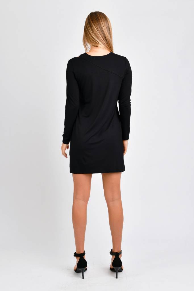 Eve Long Sleeve Dress (Black) - S