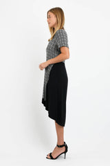Mariella Dress (Black/Black Hexagon)- XS