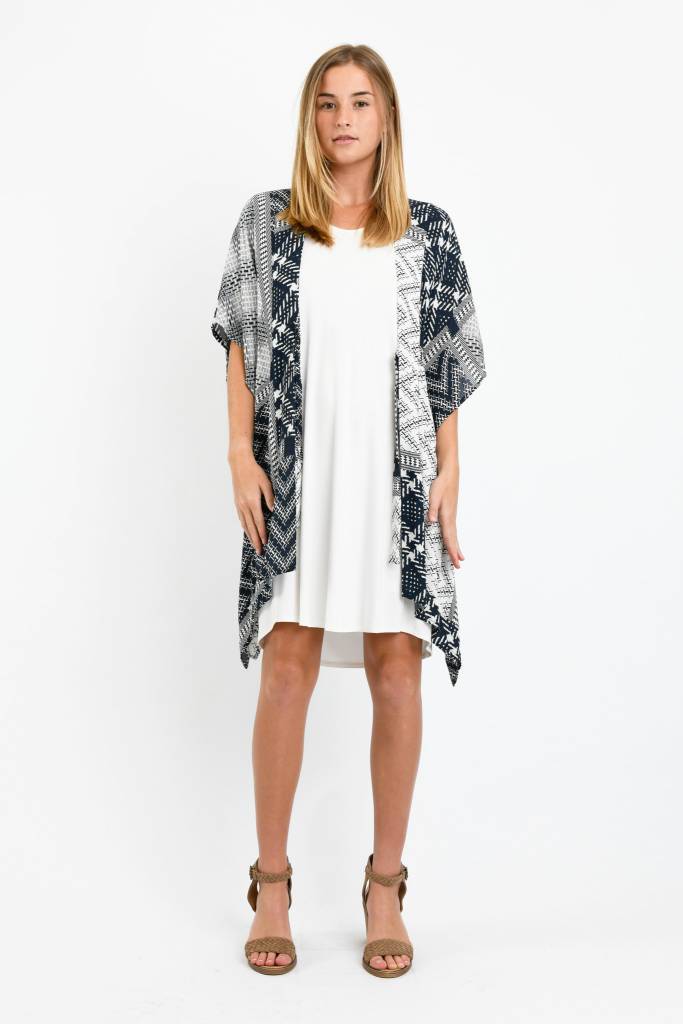 Michelle Cover-up (Navy Handkerchief) - One size
