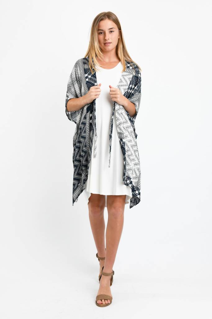 Michelle Cover-up (Navy Handkerchief) - One size