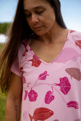 Kealopiko Dawn V-neck Dress  (Nenue & Pōhuehue)