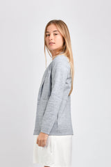 Kelly Shawl Jacket (Heather Blue) - XS