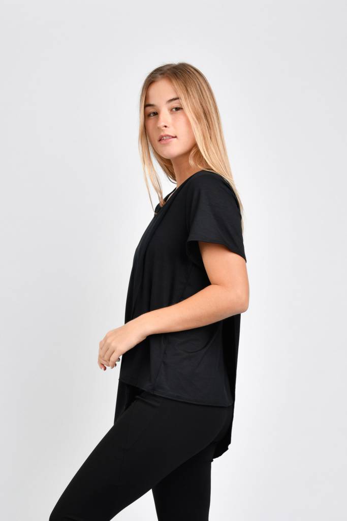 Gemma Asymmetrical Tunic (Black) - M