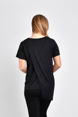 Gemma Asymmetrical Tunic (Black) - M