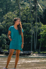 Kealopiko Dawn V-neck Dress  (Ka 'Upena Ho'olei a ka Lawai'a)