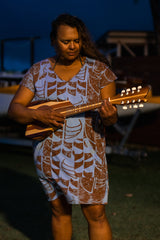 Kealopiko Dawn V-neck Dress  (He Wa'a He Moku)