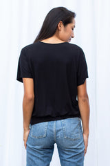 Luna Wrap Top (Black) - S