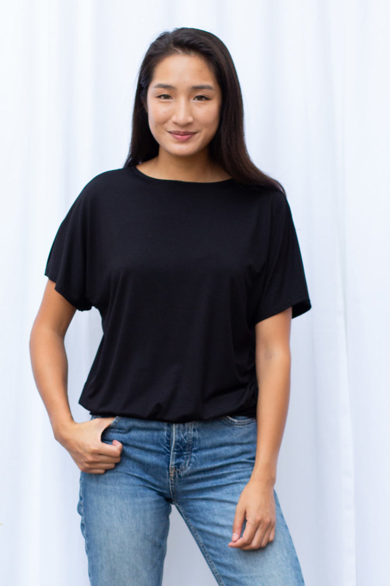 Luna Wrap Top (Black)