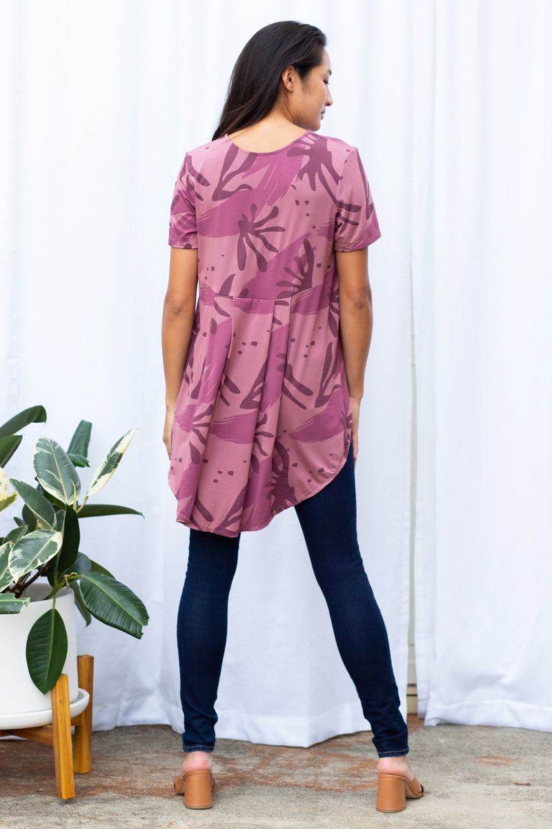 Mara Pleated Back Top (Catalina Mauve) - L