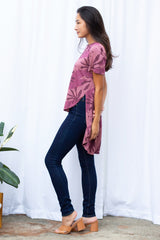 Mara Pleated Back Top (Catalina Mauve) - L