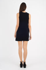 Carrie Tulip Tank Dress (Mocha Matrix/Black) - XS