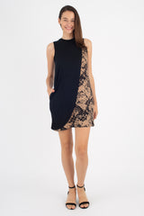 Carrie Tulip Tank Dress (Mocha Matrix/Black) - XS