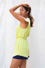 Emily Day Short (Chartreuse/Navy)