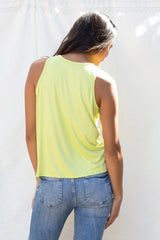 Michael Racer Tank Top (Chartreuse) - XS