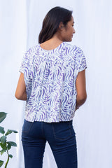 Alisa Box Pleat Top (Wandering Lavender)