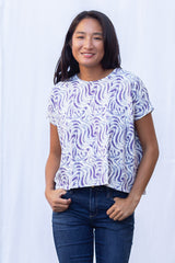 Alisa Box Pleat Top (Wandering Lavender)