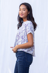Alisa Box Pleat Top (Wandering Lavender)