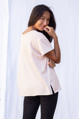 Asher Fleece Tee (Blush)