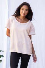 Asher Fleece Tee (Blush)