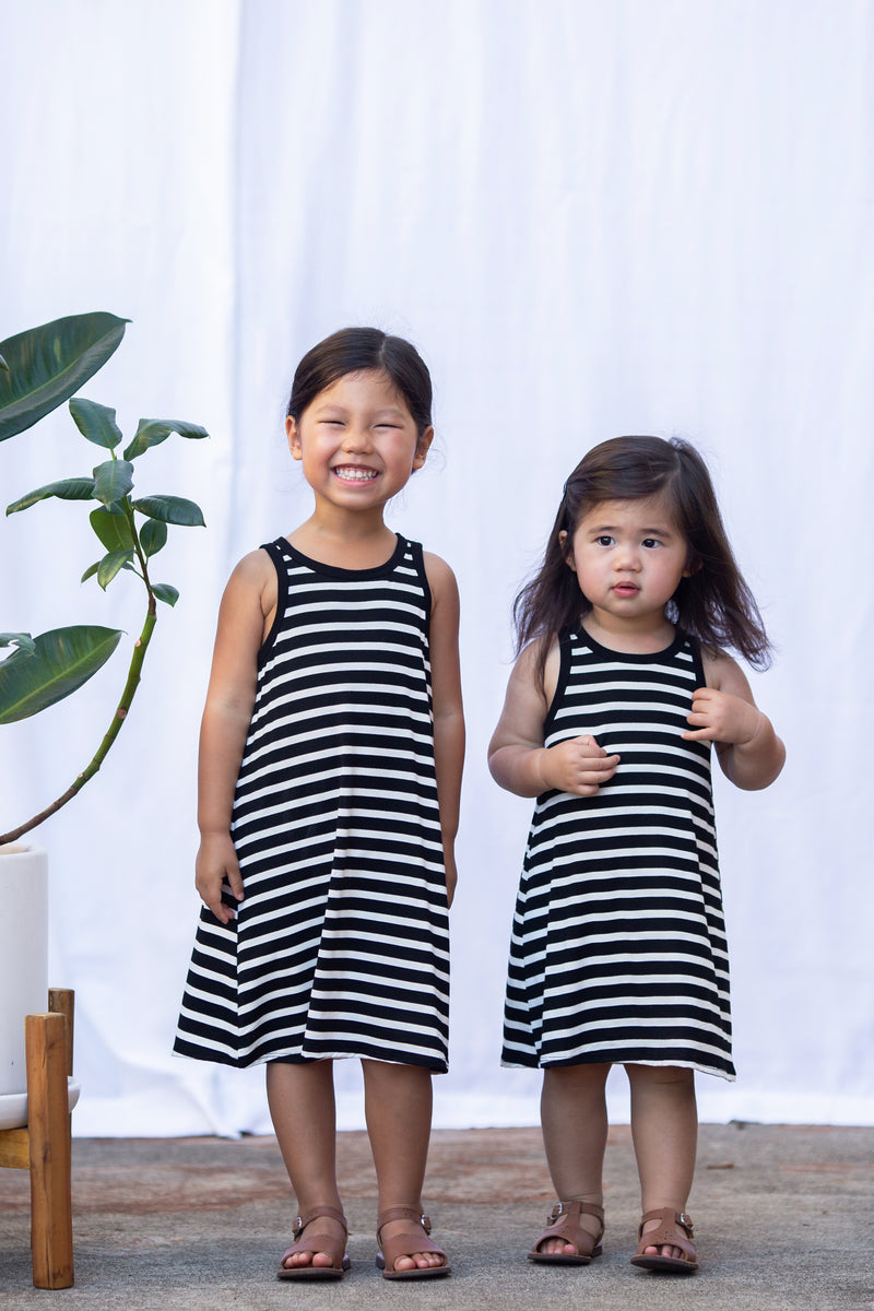 Mini Avery Dress (Black Stripe)