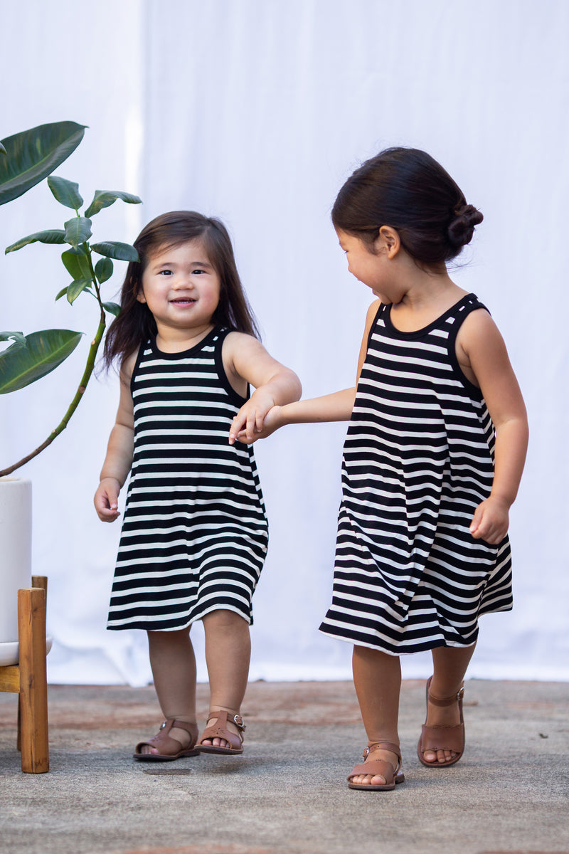 Mini Avery Dress (Black Stripe)