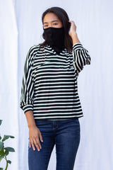 Bella Hoodie (Black Stripe)