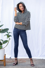 Bella Hoodie (Black Stripe)