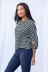 Bella Hoodie (Black Stripe)