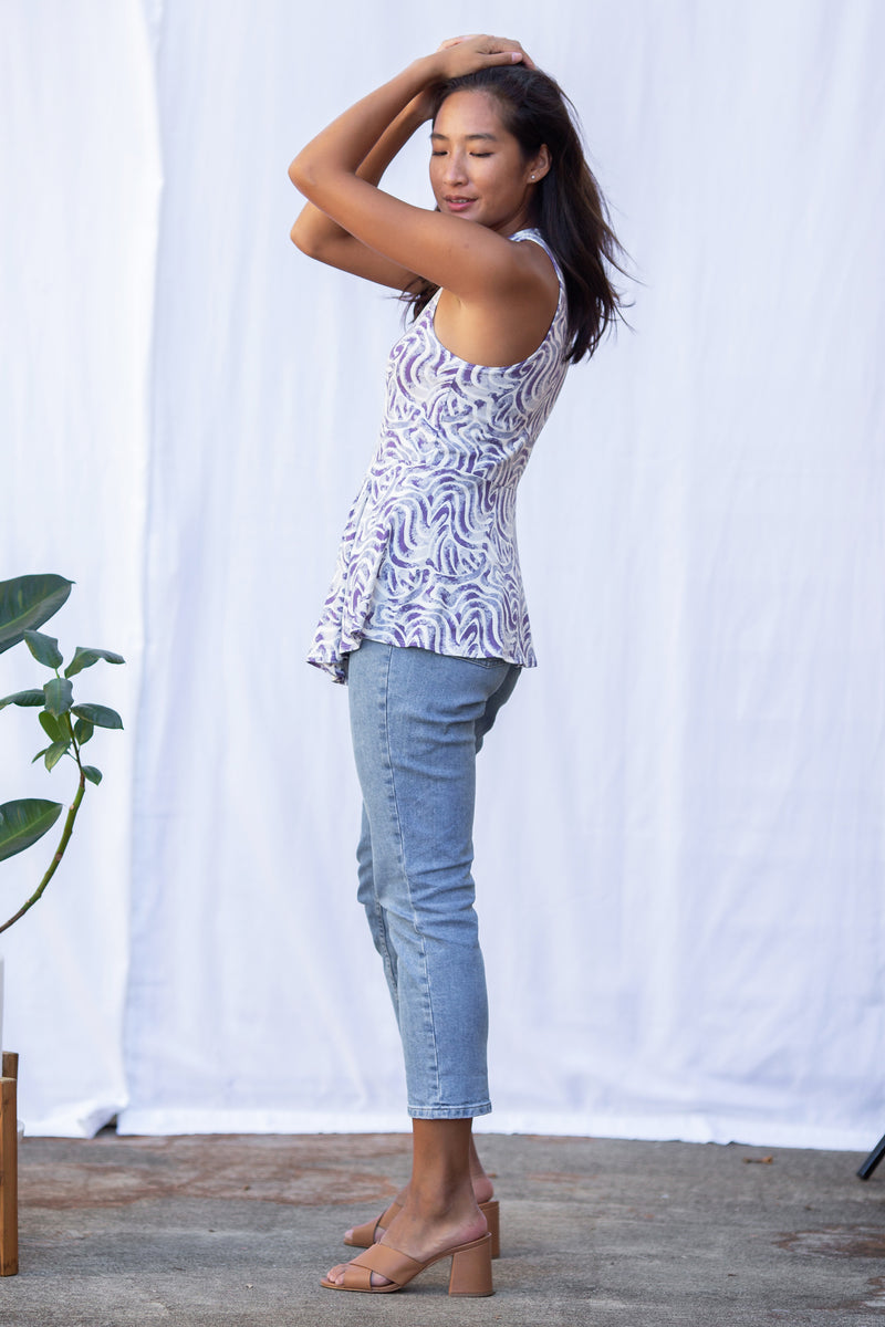 Charlotte Asymmetrical Top (Wandering Lavender)