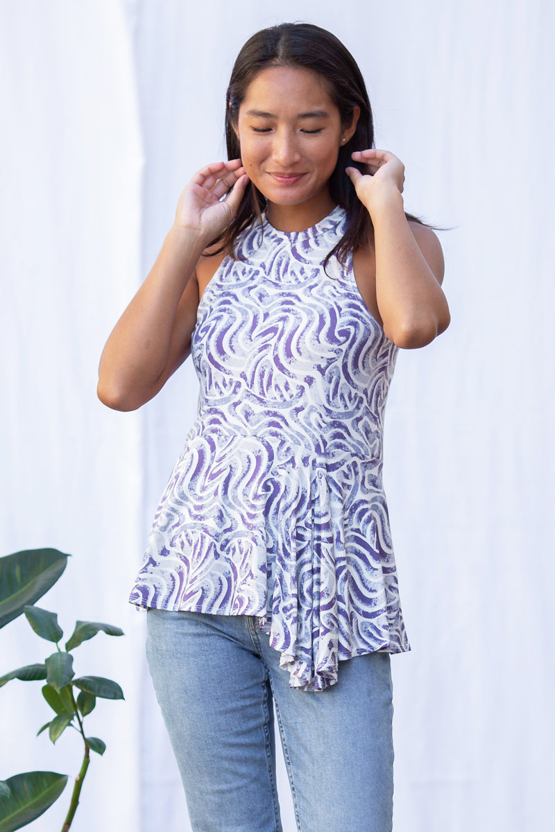 Charlotte Asymmetrical Top (Wandering Lavender)