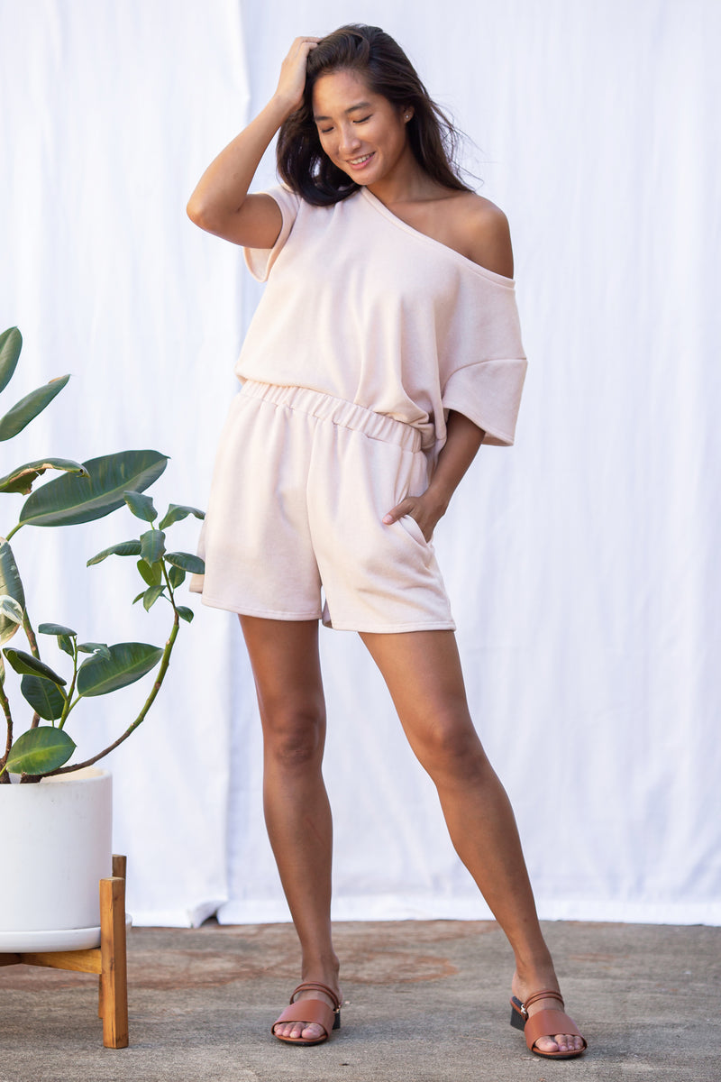 Erica Fleece Short (Blush)