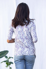 Gwen High Neck Top (Wandering Lavender) - S