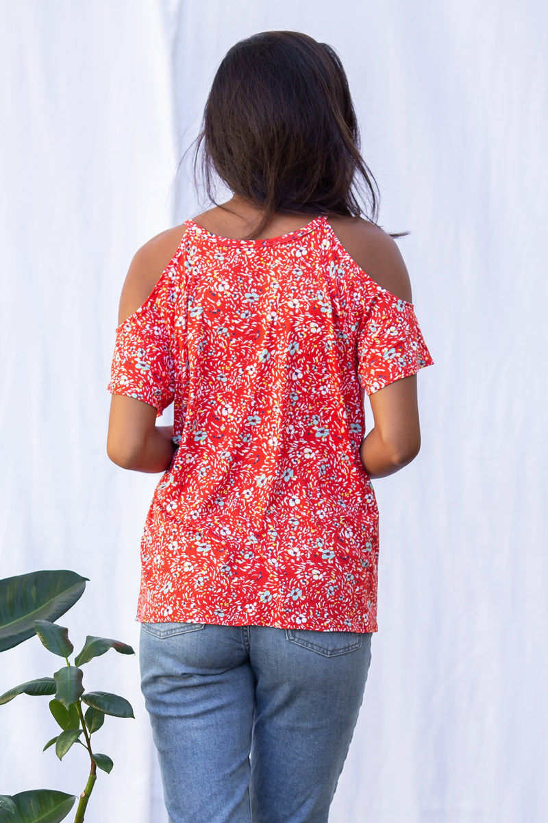 Jennifer Cold Shoulder Top (Wildflower)