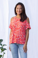 Jennifer Cold Shoulder Top (Wildflower)