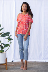 Jennifer Cold Shoulder Top (Wildflower)