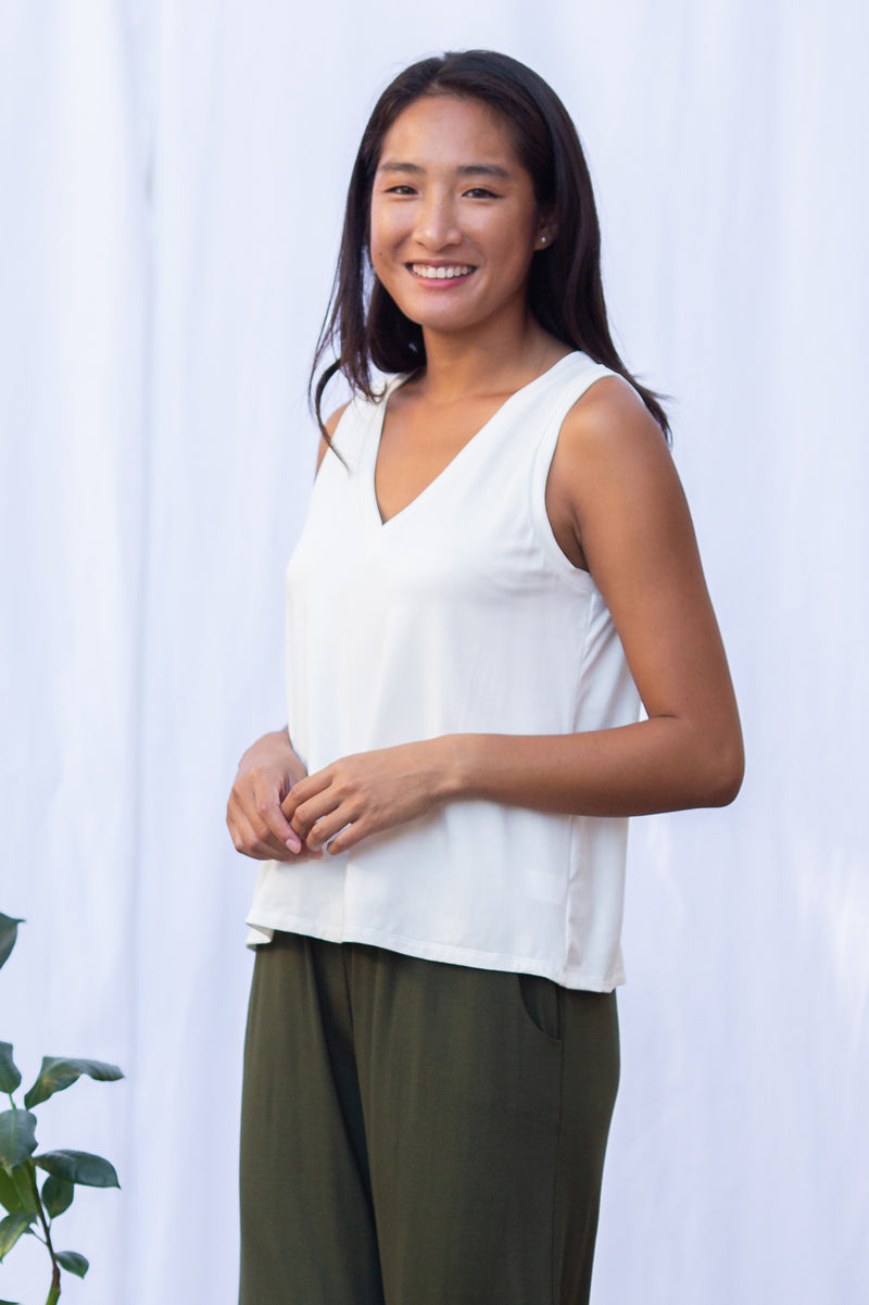 Nikki Tank Top (Ivory)