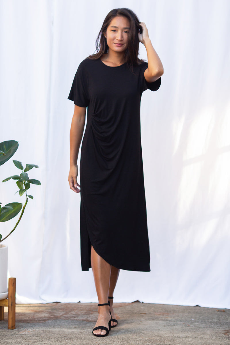 Ricky Asymmetrical Dress (Black)