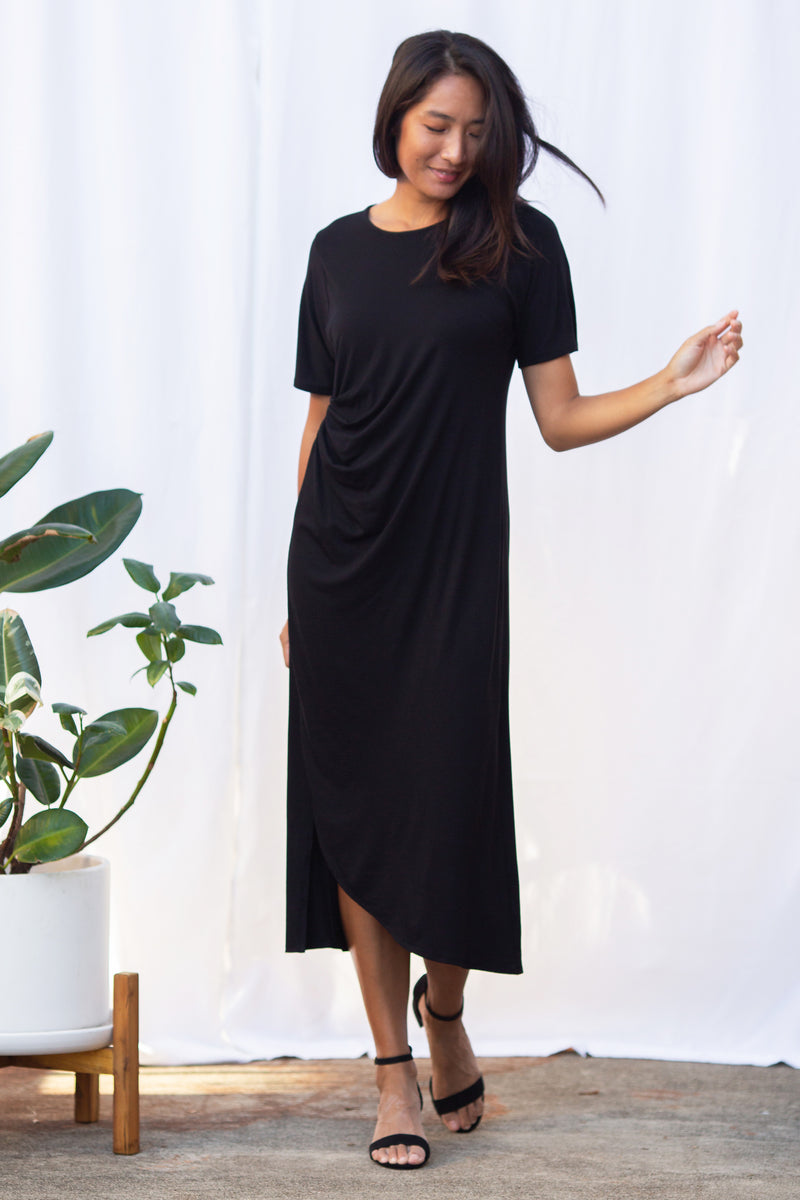 Ricky Asymmetrical Dress (Black)