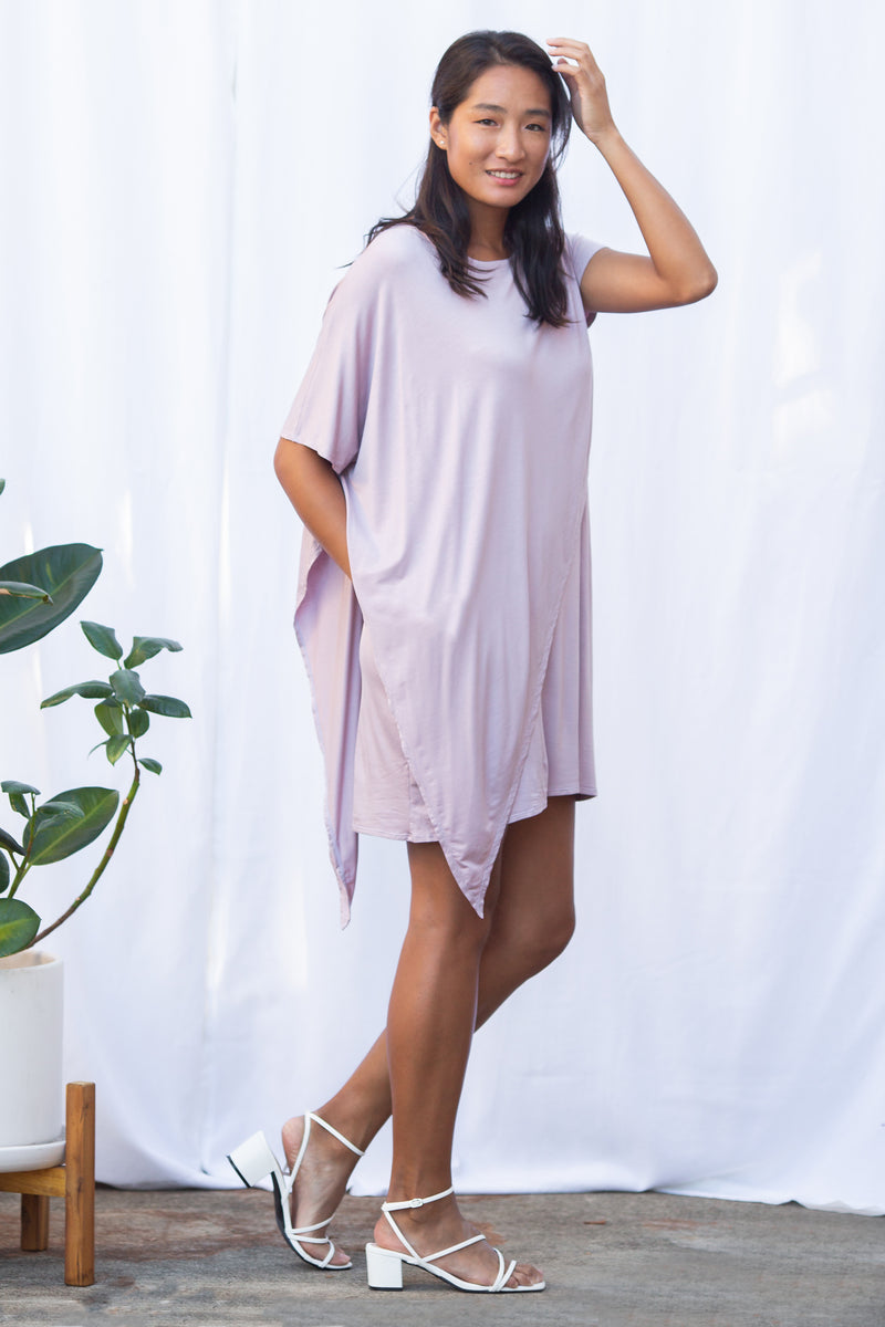 Sienna Asymmetrical Dress (Lilac)