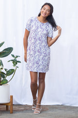 Stacey T-Shirt Dress (Wandering Lavender) - S
