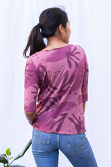 Meg Boatneck Top (Catalina Mauve) - L