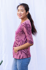 Meg Boatneck Top (Catalina Mauve) - L