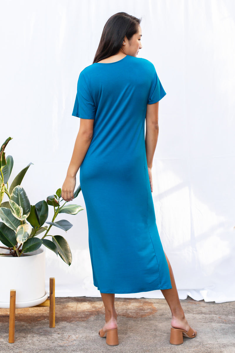 Ricky Asymmetrical Dress (Ocean)